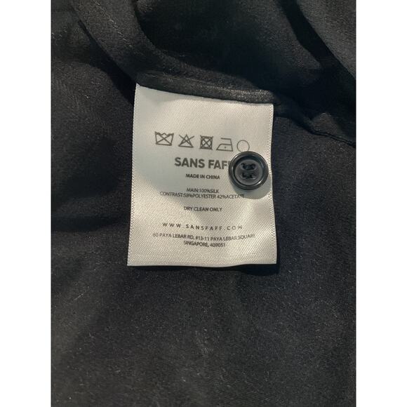 Sans Faff Costes Black Silk Feather Dress Size S - Picture 5 of 6